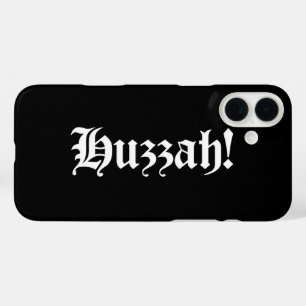 Huzzah! {Medieval Typografie} iPhone 16 Plus Hoesje