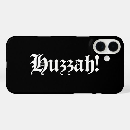 Huzzah! {Medieval Typografie} Case-Mate iPhone Case (Achterkant (horizontaal))