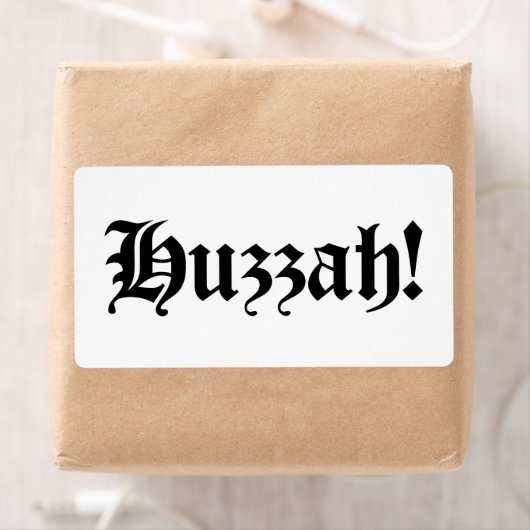 Huzzah! {Medieval Typografie} Etiket (Insitu)