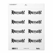 Huzzah! {Medieval Typografie} Etiket (Full Sheet)