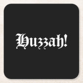 Huzzah! {Medieval Typografie} Kartonnen Onderzetters (Voorkant)