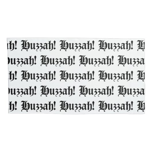 Huzzah! {Medieval Typografie} Kussensloop (Achterkant-Rechts)