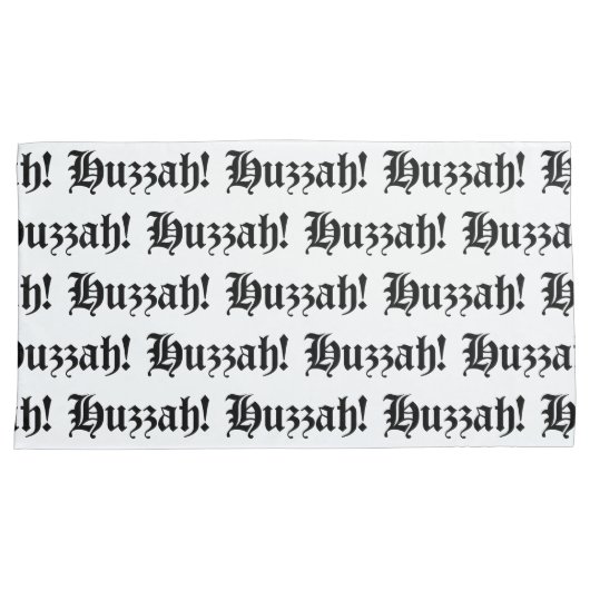 Huzzah! {Medieval Typografie} Kussensloop (Voorkant-Rechts)