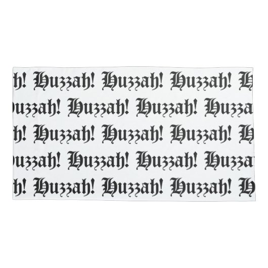 Huzzah! {Medieval Typografie} Kussensloop (Achterkant-Links)