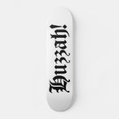 Huzzah! {Medieval Typografie} Persoonlijk Skateboard (Voorkant)
