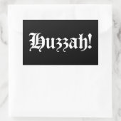 Huzzah! {Medieval Typografie} Rechthoekige Sticker (Tas)