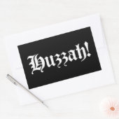 Huzzah! {Medieval Typografie} Rechthoekige Sticker (Envelop)