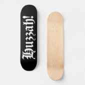 Huzzah! {Medieval Typografie} Skateboard (Voorkant)