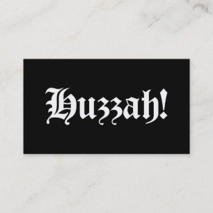 Huzzah! {Medieval Typografie} Visitekaartje