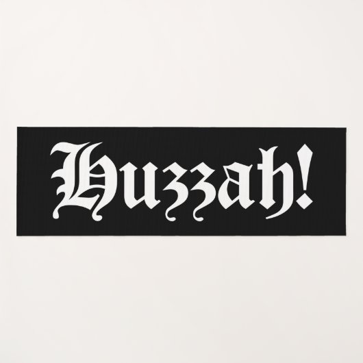 Huzzah! {Medieval Typografie} Yogamat (Voorkant (horizontaal))