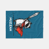 Huzzah Raccoon Knight Funny Sword Meme Quote  Fleece Deken (Voorkant (Horizontaal))