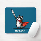 Huzzah Raccoon Knight Funny Sword Meme Quote  Muismat (Met muis)