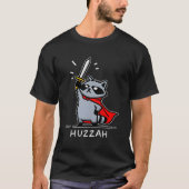 Huzzah Raccoon Knight Funny Sword Meme Quote  T-shirt (Voorkant)