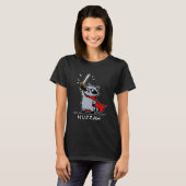 Huzzah Raccoon Knight Funny Sword Meme Quote  T-shirt (Voorkant volledig)