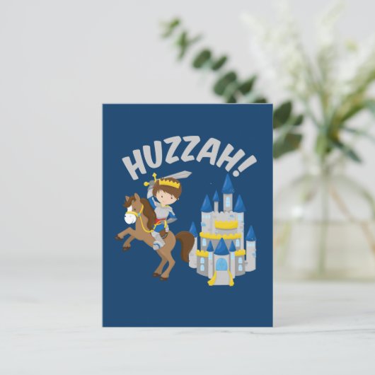 Huzzah Renaissance Faire Knight Briefkaart (Staand voorkant)