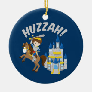 Huzzah Renaissance Faire Knight Keramisch Ornament
