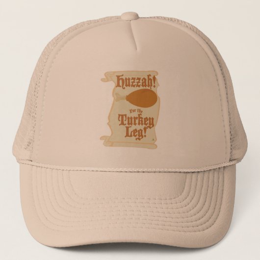 Huzzah Turkse Been Grappig Maaltijd Ontwerp Trucker Pet (Voorkant)