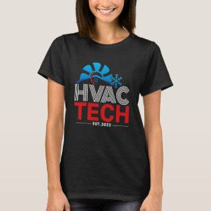 HVAC 2023 Afstuderen Certificatie als Tech HVAC T-shirt
