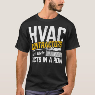 HVAC-contractanten hebben slijpstukken in een rij  T-shirt