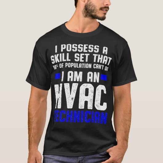 HVAC-de Technologieset Grappige HVAC Technologie v T-shirt (Voorkant)