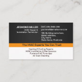 HVAC-diensten  Visitekaartje (Achterkant)