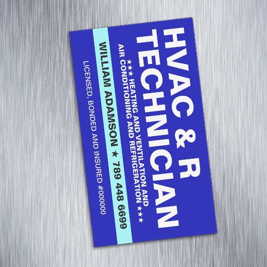 HVAC- en koeldiensten | Technicus Magnetisch Visitekaartje
