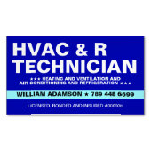 HVAC- en koeldiensten | Technicus Magnetisch Visitekaartje (Voorkant)