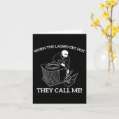 HVAC grappig als de dames het warm krijgen bellen  Kaart (Gele Bloem)