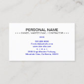 HVAC Heating Air Conditioning | Professional HVAC Visitekaartje (Achterkant)