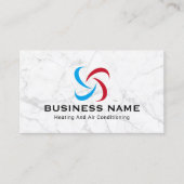 HVAC Heating & Air Conditioning Trendy Marble Visitekaartje (Voorkant)