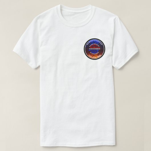 HVAC Heating and Air Light T-Shirt (Design voorkant)