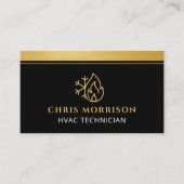 HVAC Heating Cooling AC Heat Service Tech Visitekaartje (Voorkant)