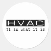 HVAC Het is Ronde Sticker (Voorkant)