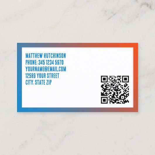 HVAC het Verwarmen en het Koelen QR Visitekaartje (Achterkant)