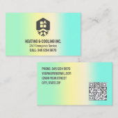 HVAC het Verwarmen en het Koelen QR Visitekaartje (Voorkant / Achterkant)