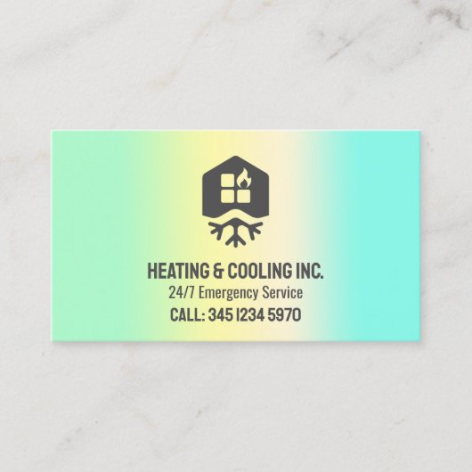 HVAC het Verwarmen en het Koelen QR Visitekaartje (Voorkant)