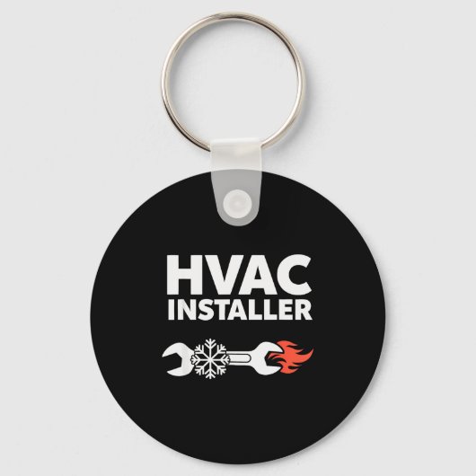 Hvac-installateur Grappige Hvac-tech-technicus Vad Sleutelhanger (Voorkant)