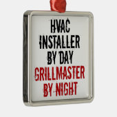 HVAC-installateur houdt van grillen Metalen Ornament (Rechts)