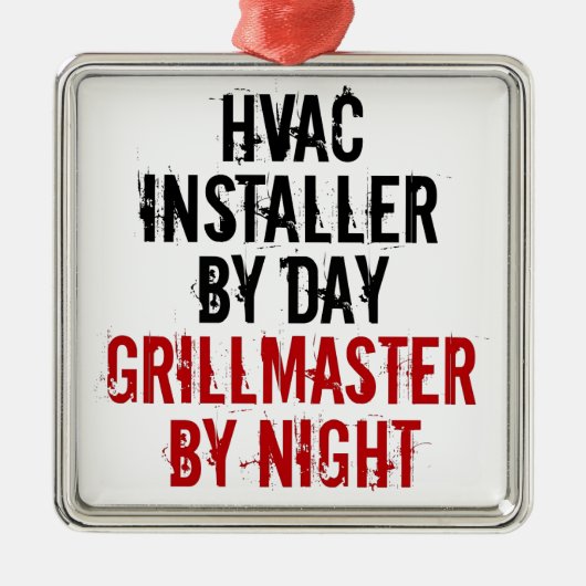 HVAC-installateur houdt van grillen Metalen Ornament (Voorkant)