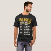 HVAC-installateur Uurtarief HVAC-technicus Insta T-shirt (Voorkant volledig)