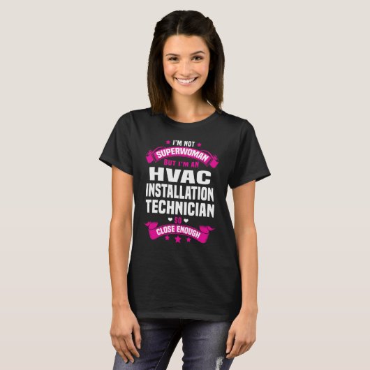 HVAC-installatietechnicus T-shirt (Voorkant volledig)
