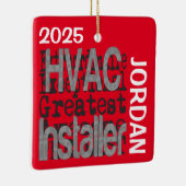 HVAC Installer Extraordinaire CUSTOM Keramisch Ornament (Rechts)