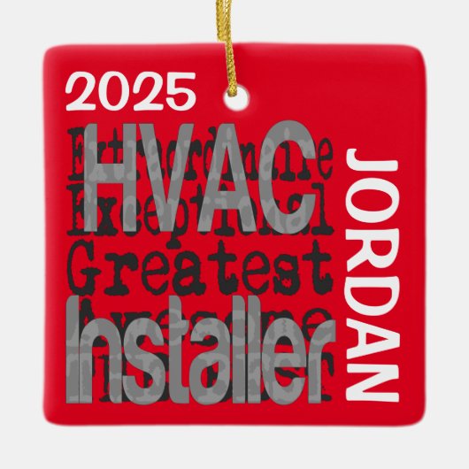 HVAC Installer Extraordinaire CUSTOM Keramisch Ornament (Voorkant)