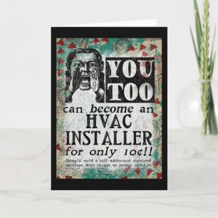 HVAC Installer - Funny  Retro Kaart