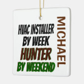 HVAC Installer houdt van jaagend KLANT Keramisch Ornament (Links)