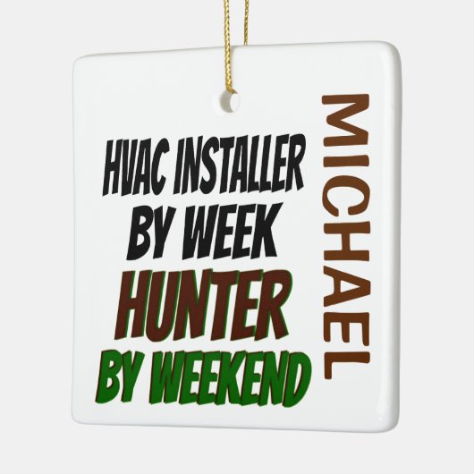 HVAC Installer houdt van jaagend KLANT Keramisch Ornament (Links)