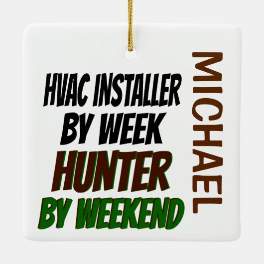 HVAC Installer houdt van jaagend KLANT Keramisch Ornament (Achterkant)