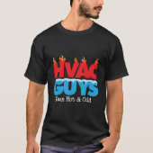 HVAC jongens lopen warm en koud grappig verwarming T-shirt (Voorkant)