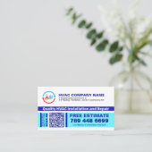 HVAC-logo & QR-code & slogans | Installatie & repa Visitekaartje (Staand voorkant)
