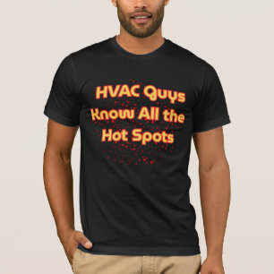 HVAC-mannen kennen alle hotspots Grappige HVAC-tec T-shirt